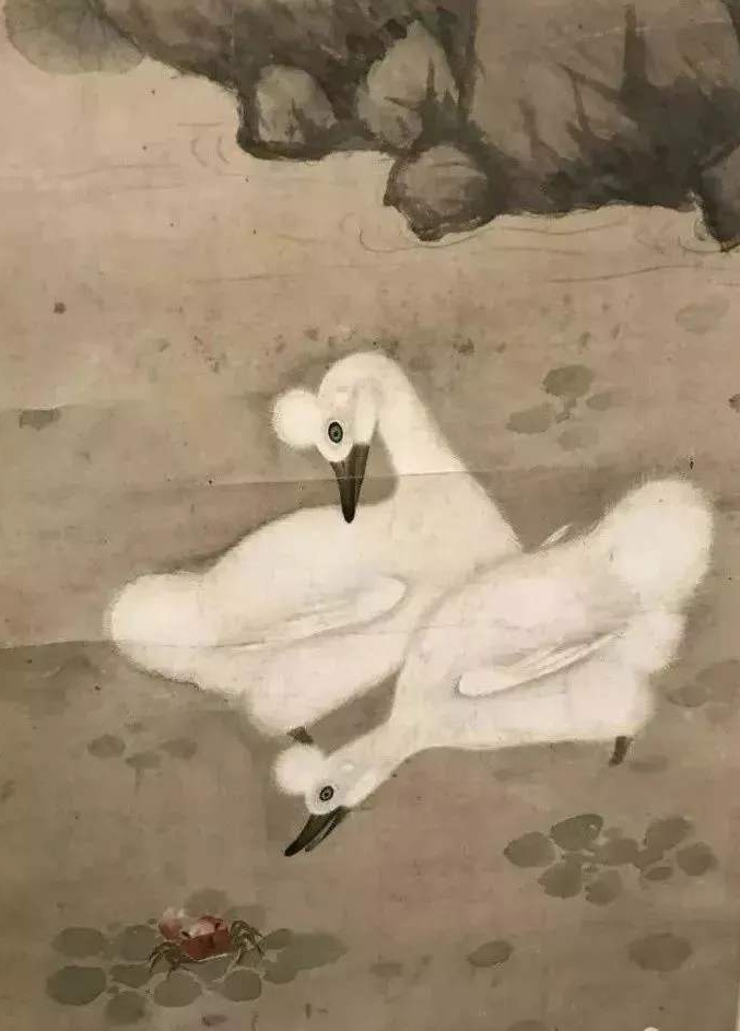 清  李元开《荷花双凫图》-1（640）.jpg