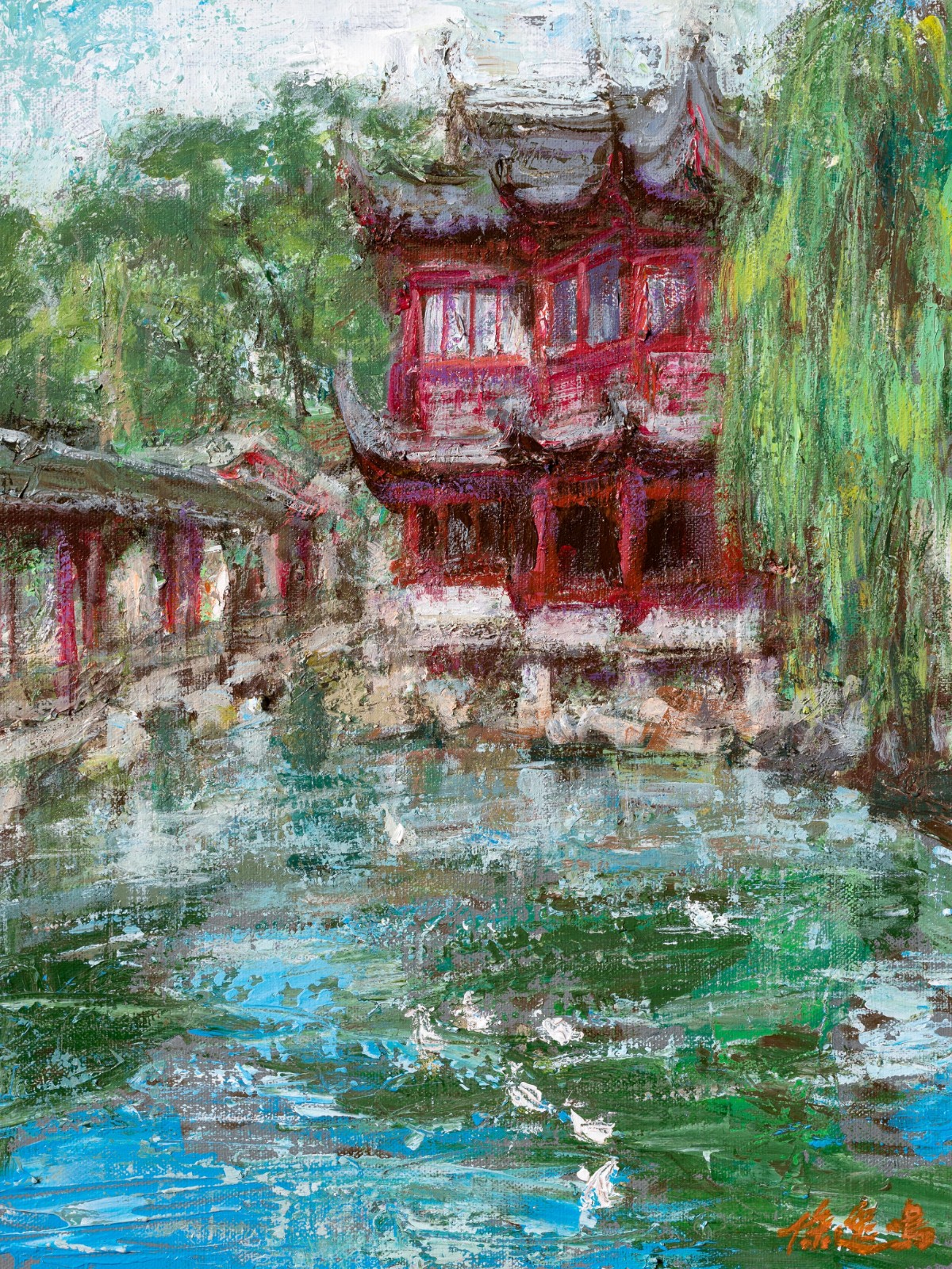 丙烯油画-听涛知春晓-陈逸鸣.jpg